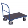 Wózek platformowy do transportu ciężkiego 1 poręcz 102,5x70cm sw-700.180 1000kg koła fi 200 pełna guma